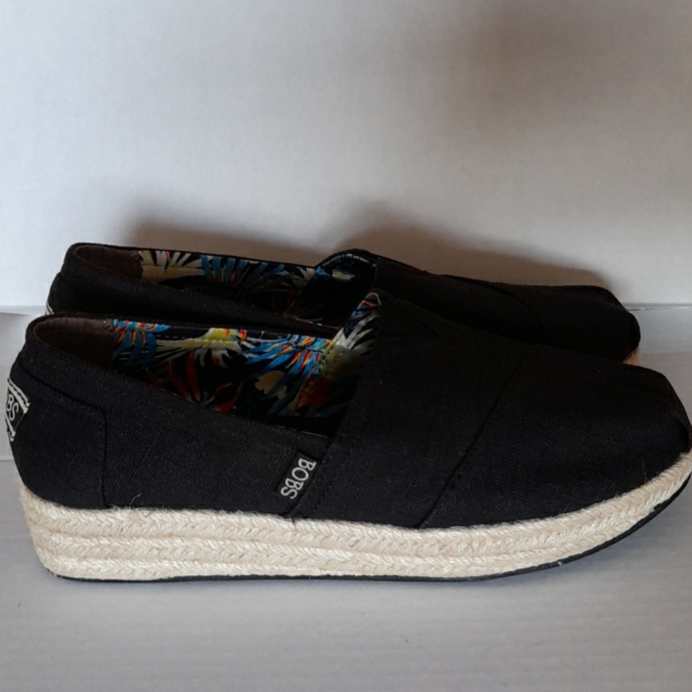 Bobs By Skechers Memory Foam Slip On Spadrille Pla - image 1